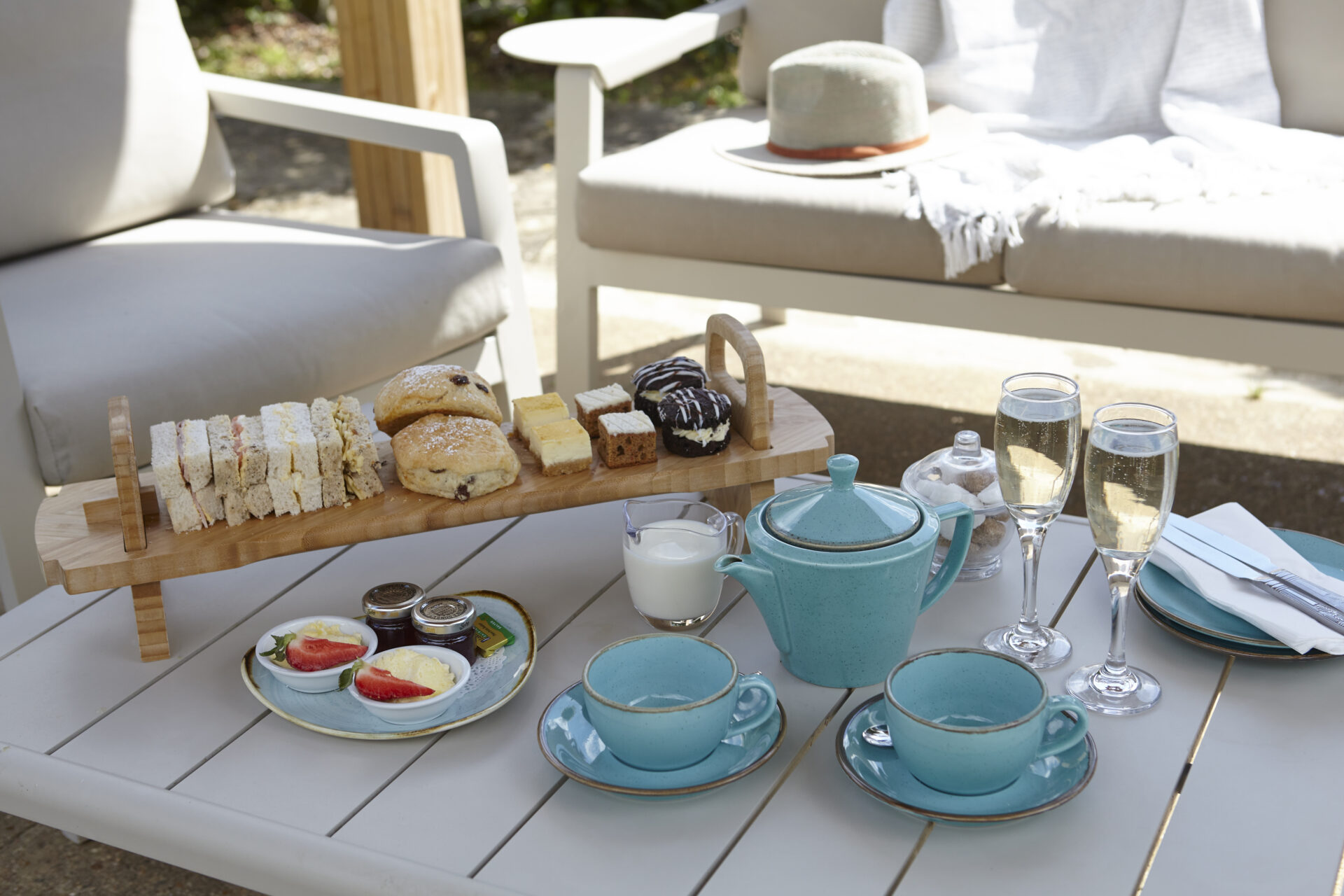 Luccombe Hall Hotel Afternoon Tea in the Garden Pergola
